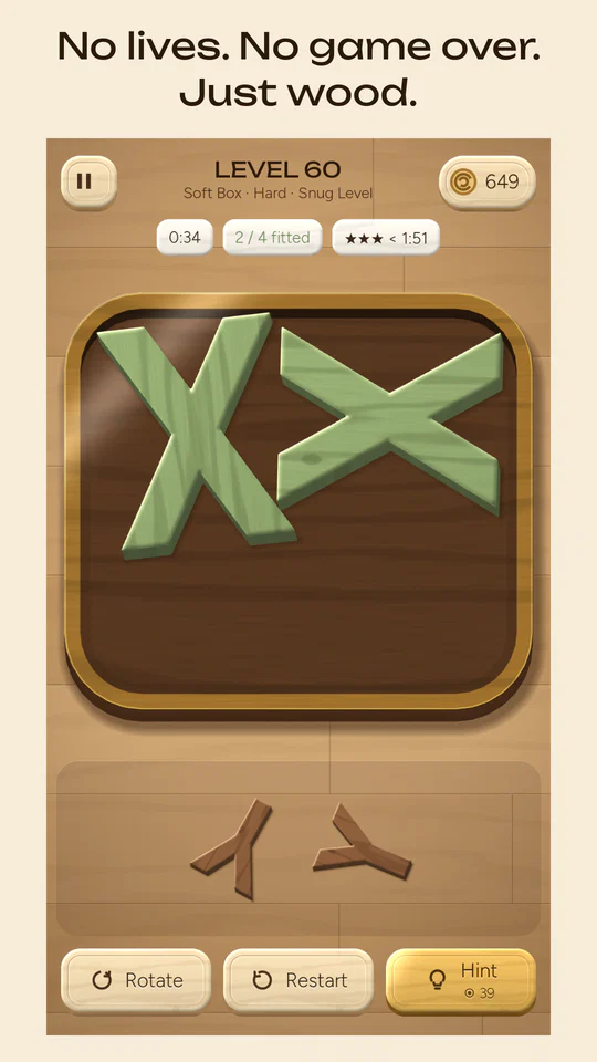 Two X letters in a soft square tray, with two Y letters on the shelf